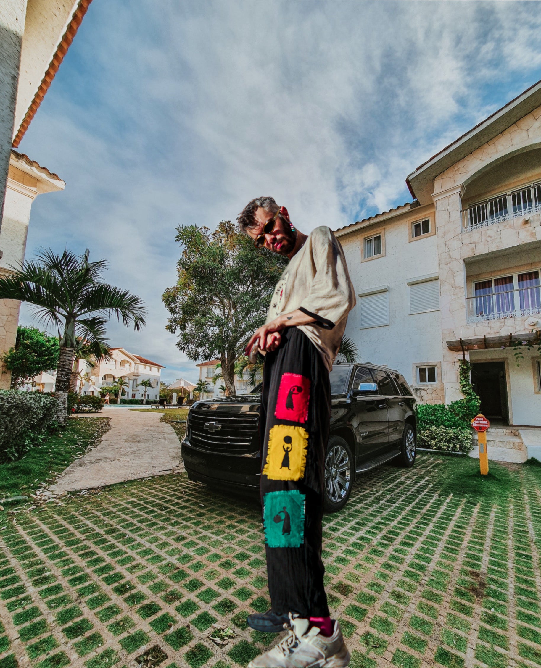 Siyah color kadim müslin pantolon - melongeneCo