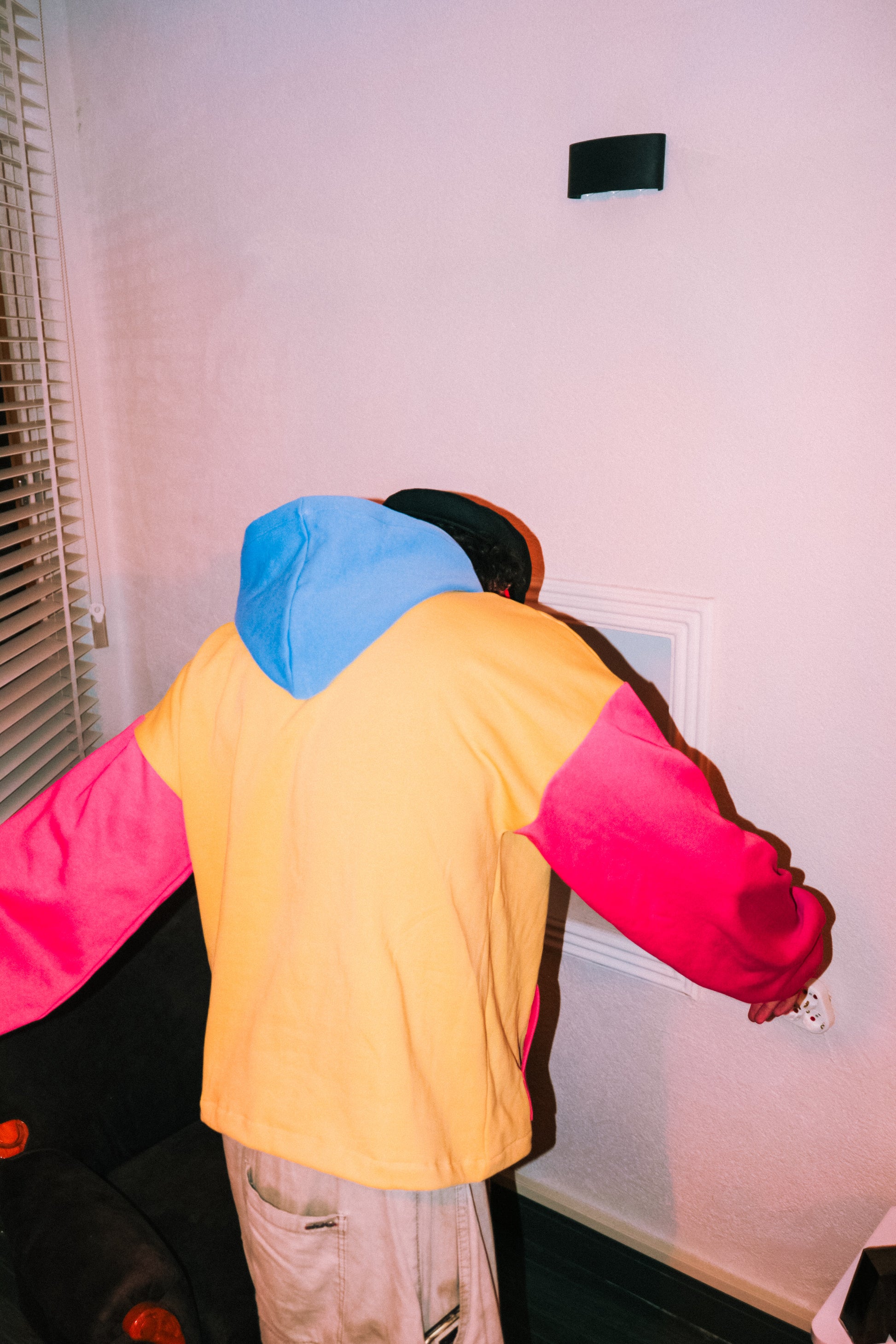 Özel tasarım renkli ama sarı oversize hoodie - melongeneCo