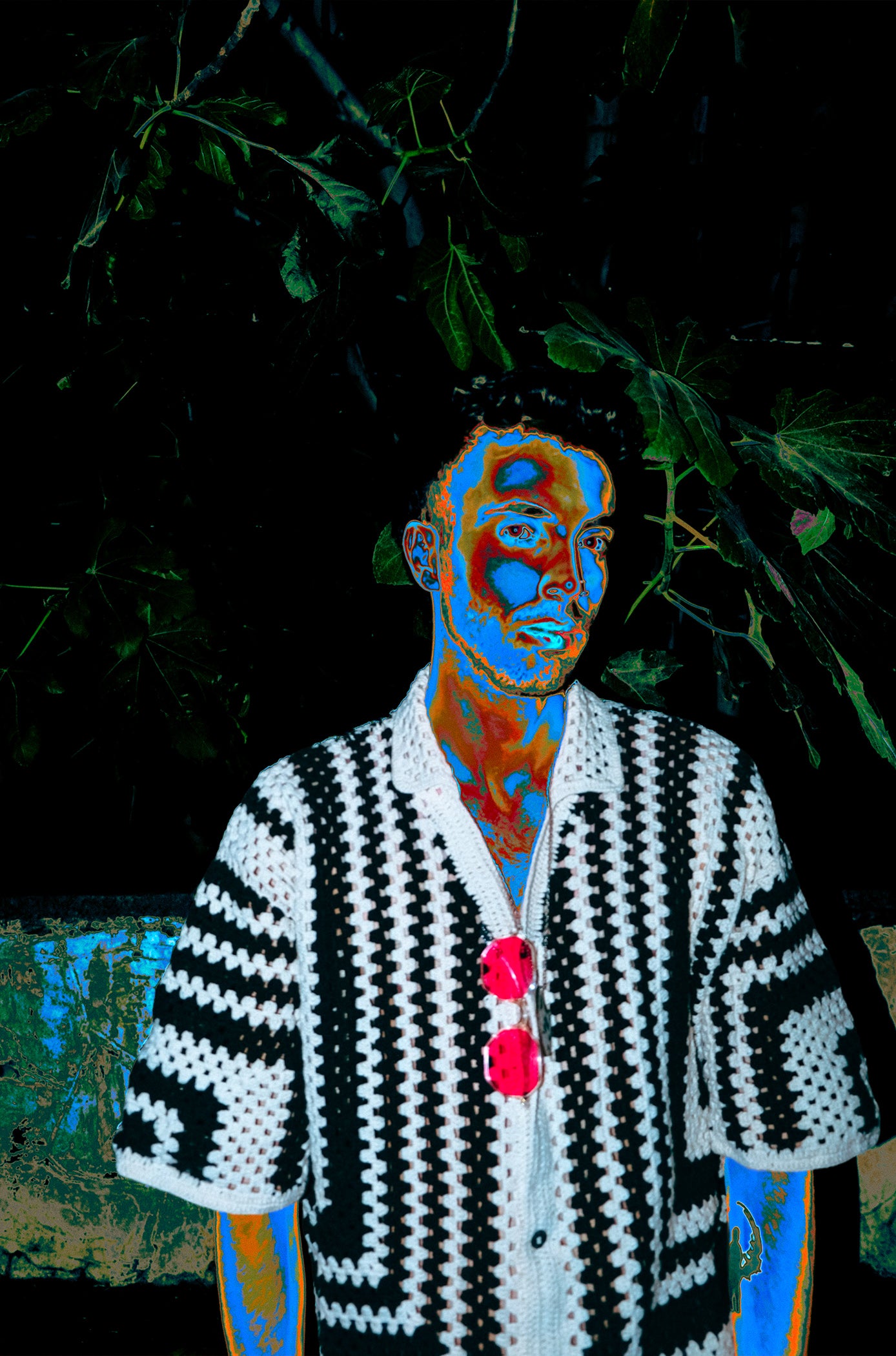 Örgü siyah beyaz gömlek hey - melongeneCo