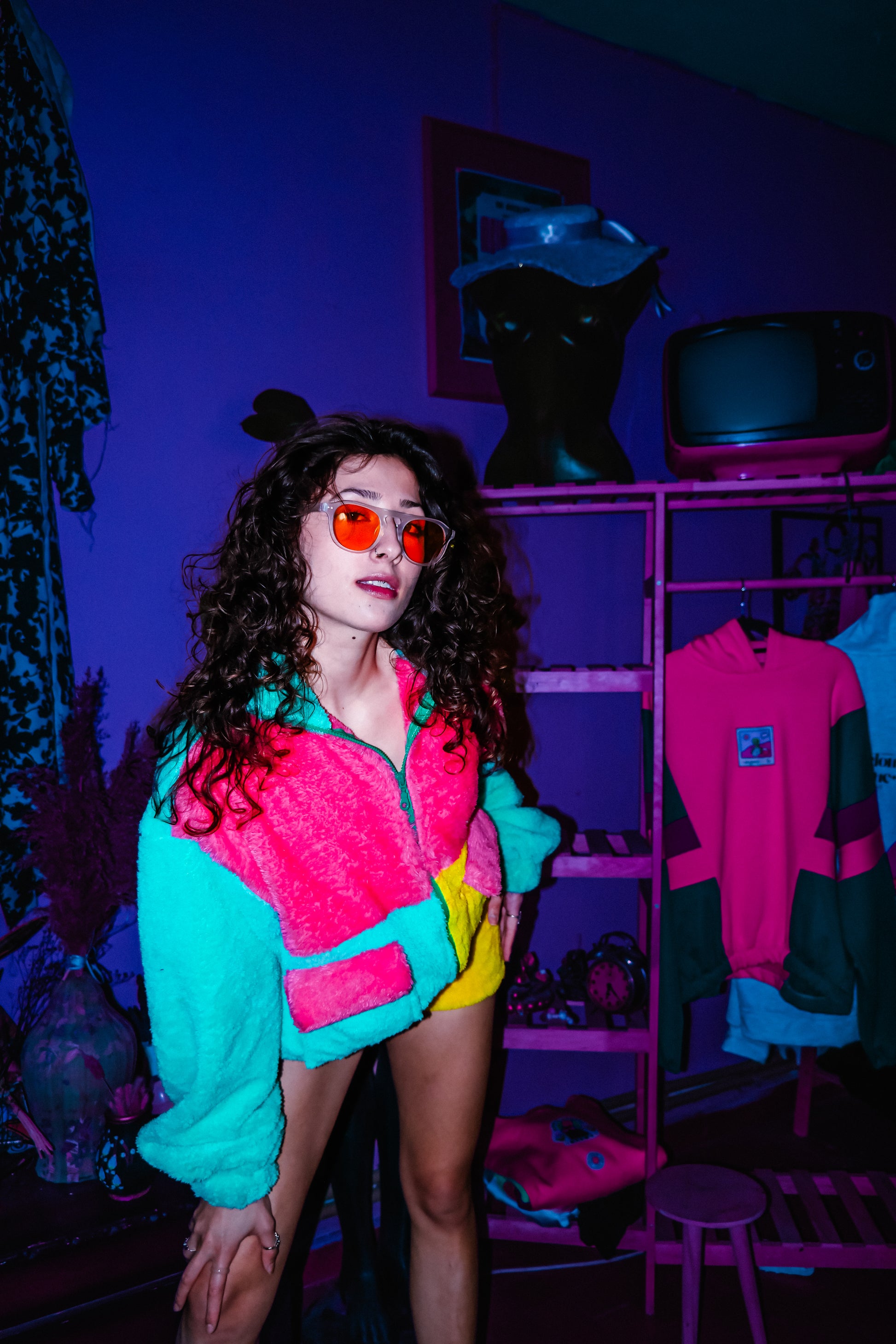 Mint & renkli welsoft polar ceket - melongeneCo