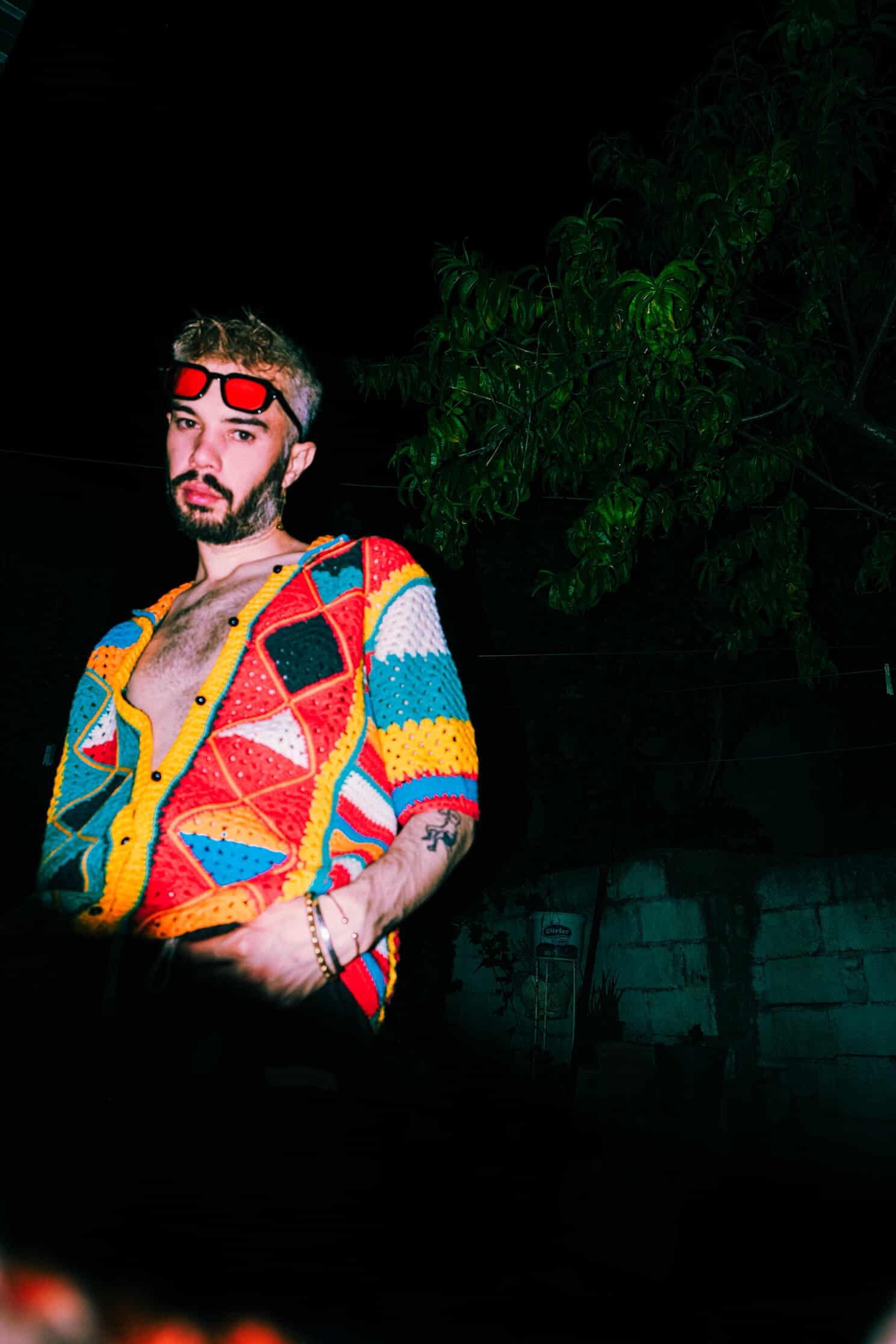 Örgü colorful but desenli gömlek - melongeneCo