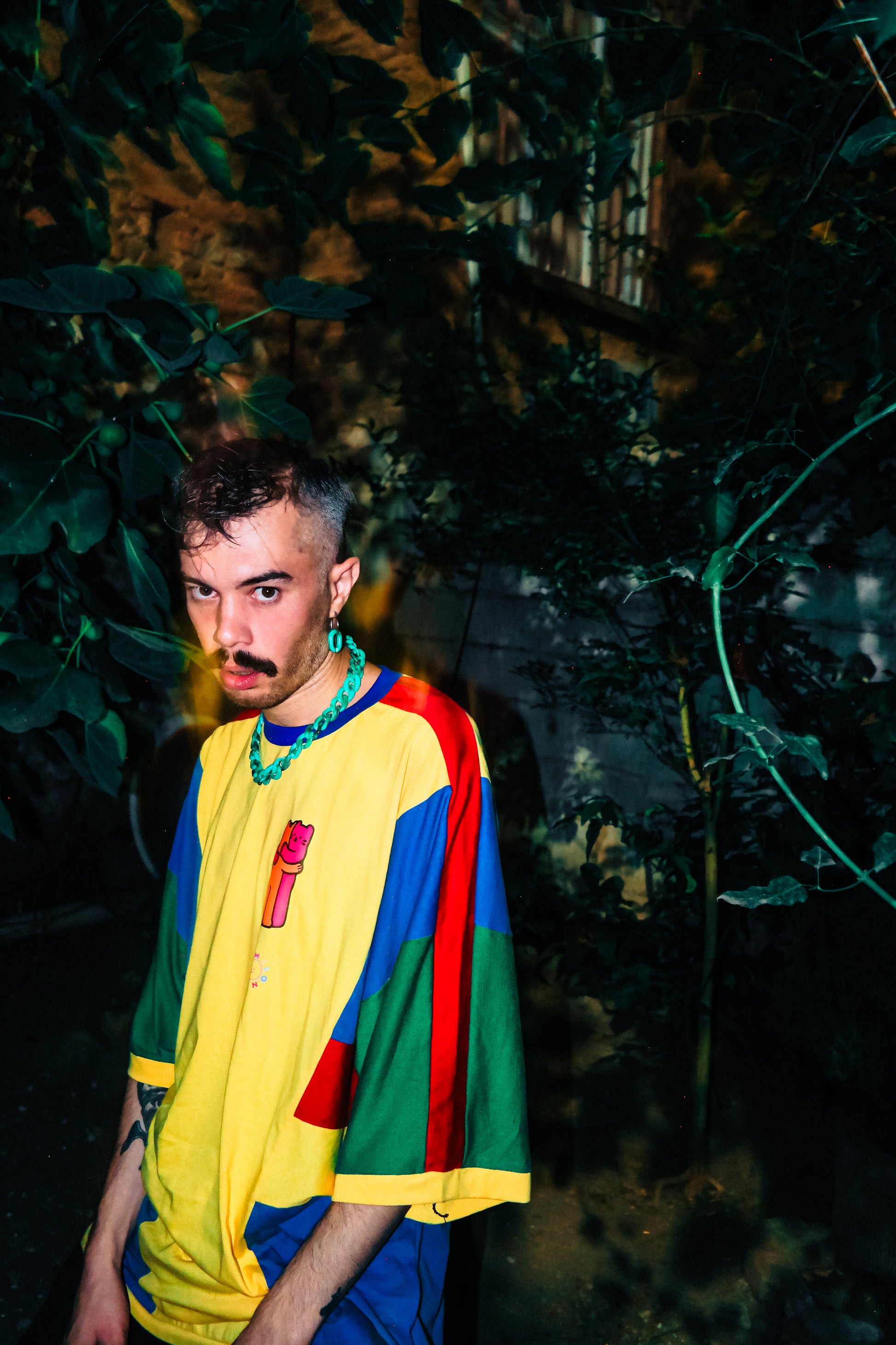 Koşulsuz sarılmayı özledim Oversize çok renkli sarı hugme tişört - melongeneCo