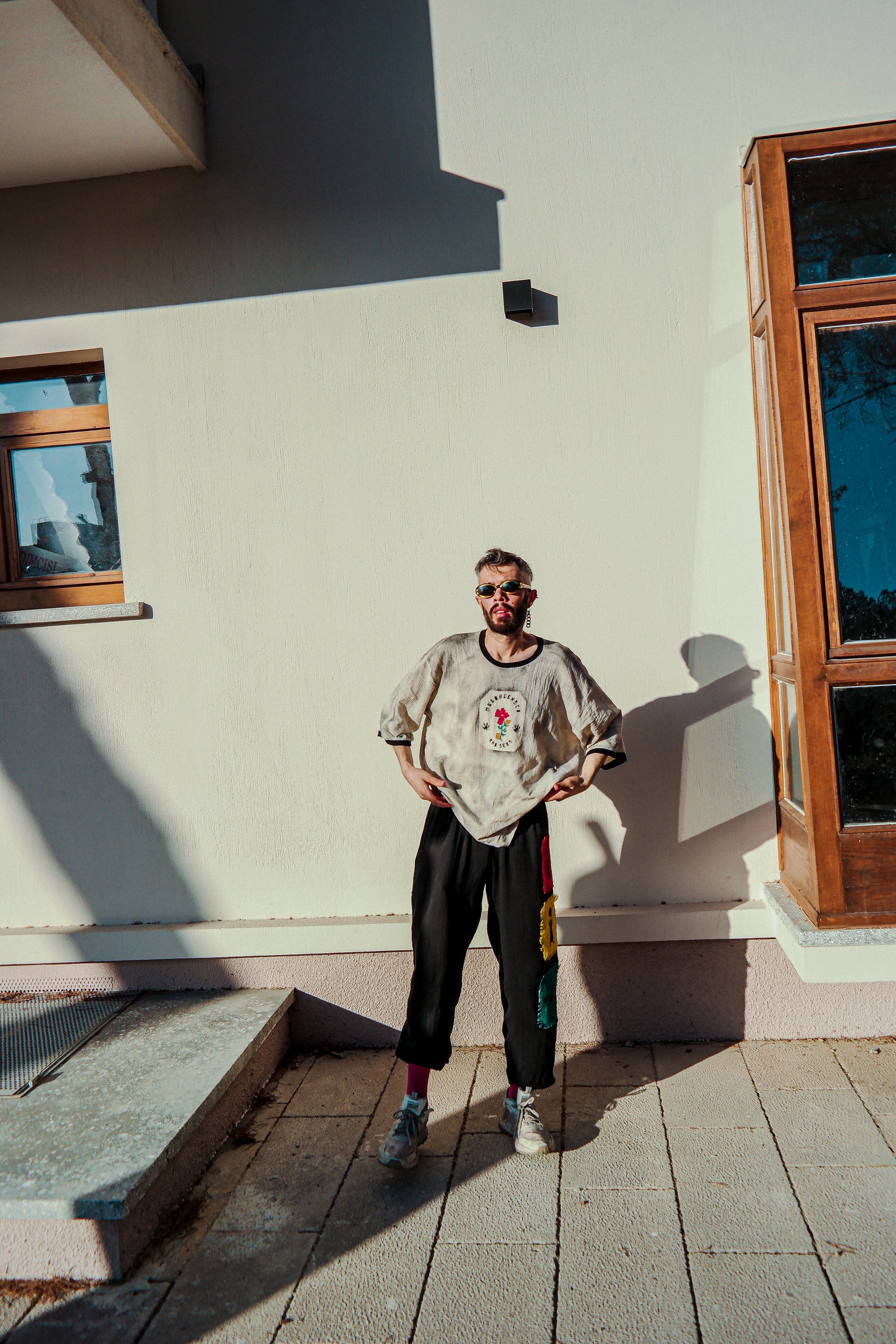 Siyah color kadim müslin pantolon - melongeneCo