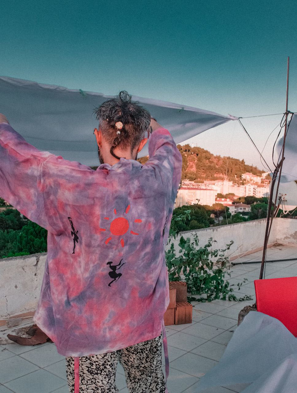 tie dye kimono / dancers - melongeneCo