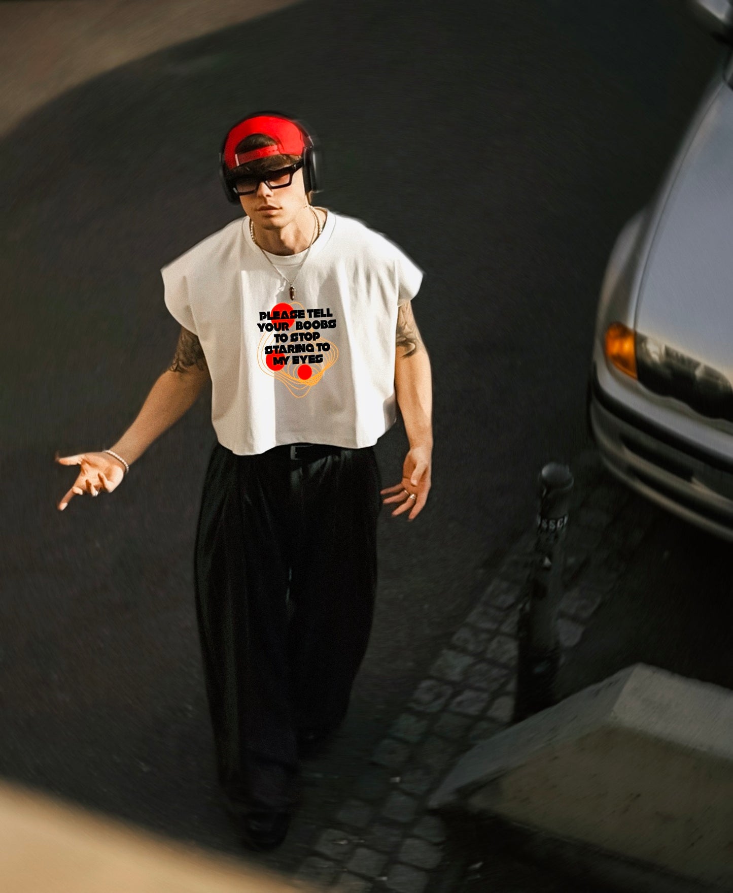 Çek memelerini gözlerimin önünden midi crop kısa kol tişört - melongeneCo