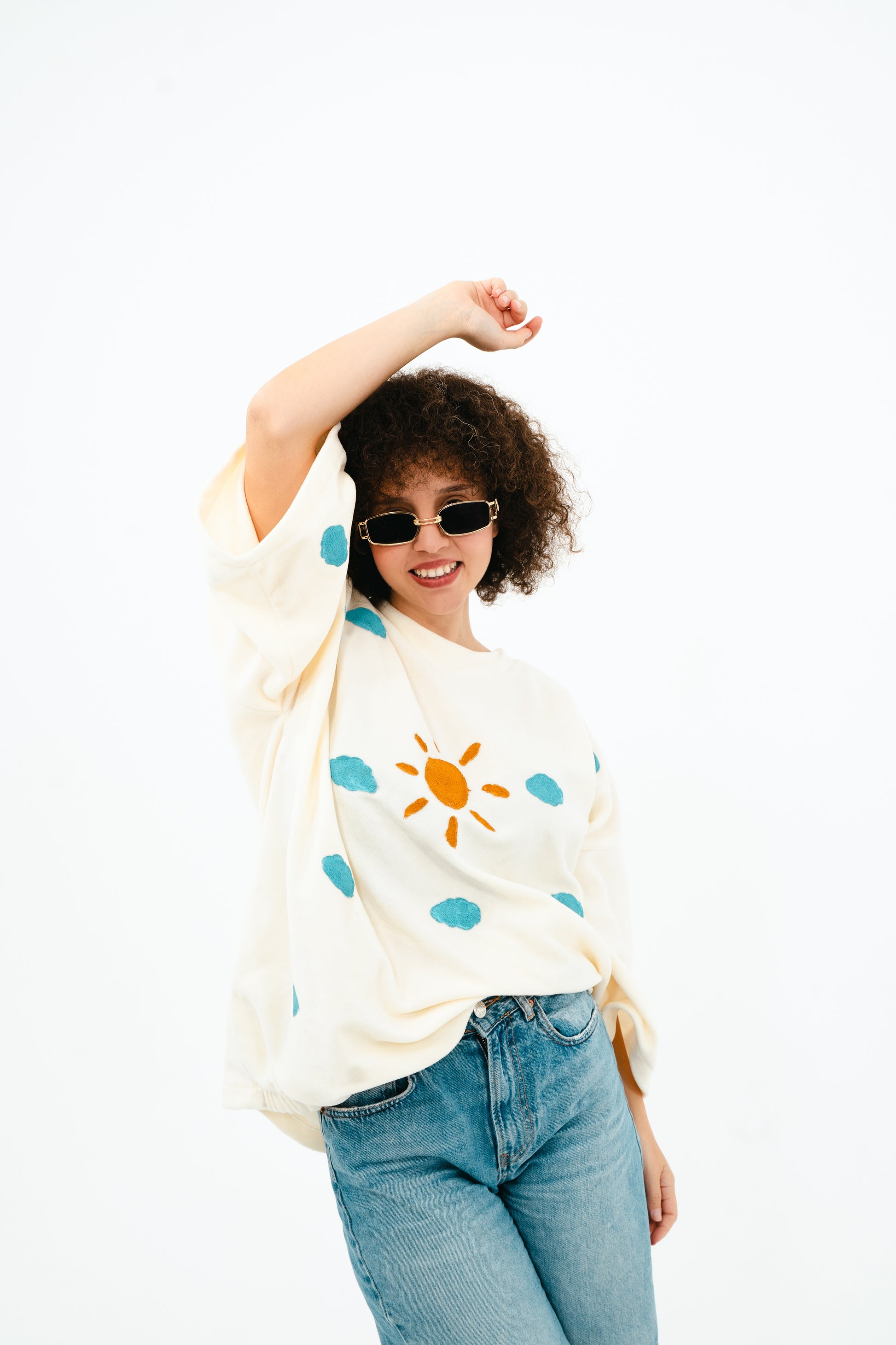 Sun and clouds polar panço sweatshirt - melongeneCo
