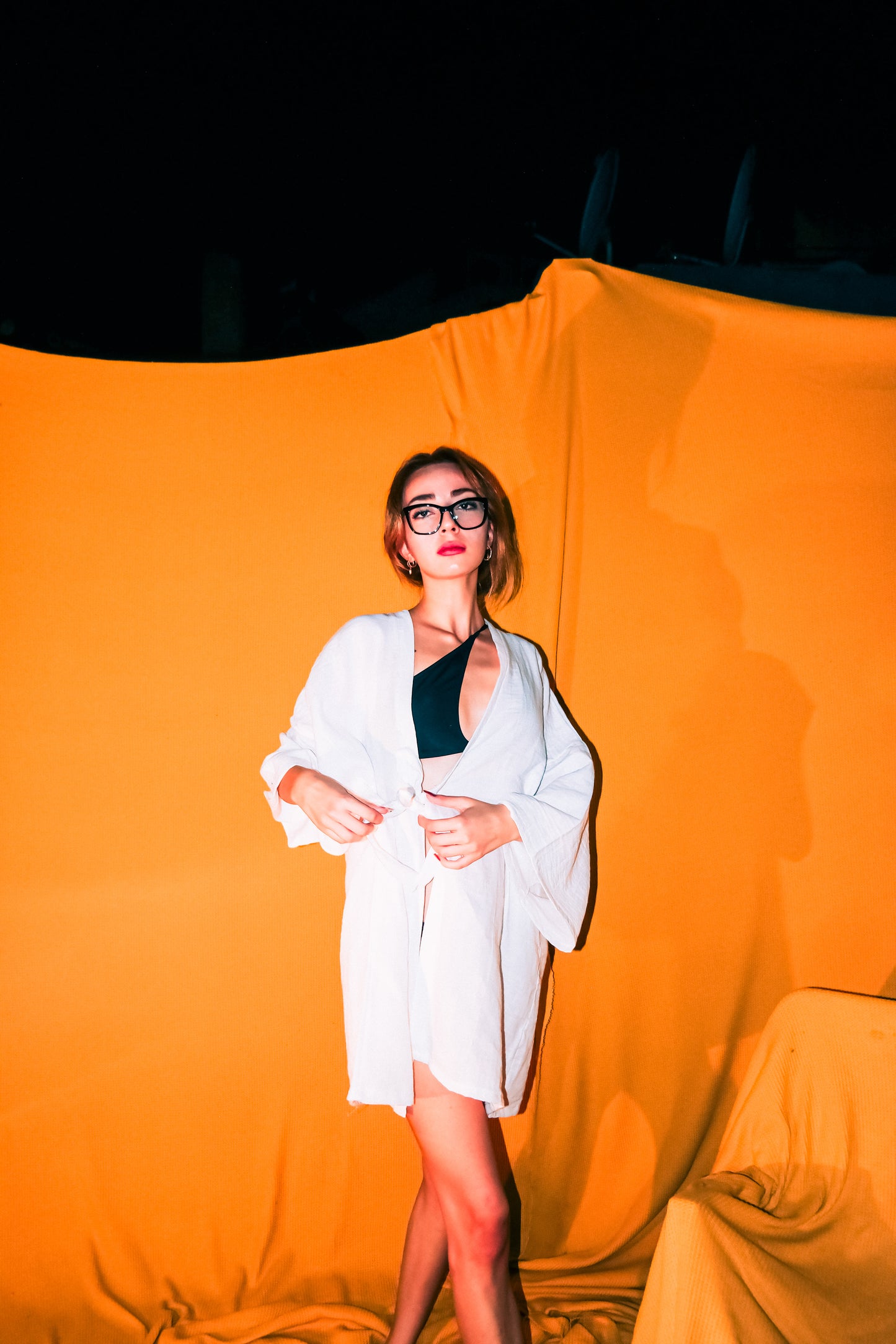 Beyaz müslin kimono - melongeneCo