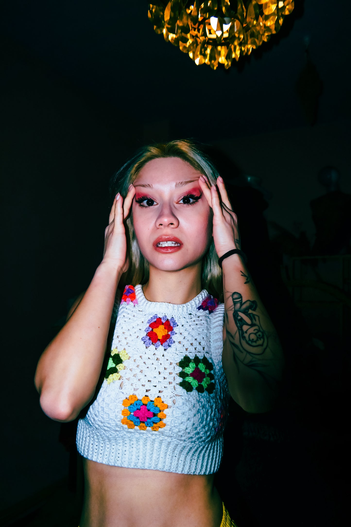 Örgü çiçek top - melongeneCo