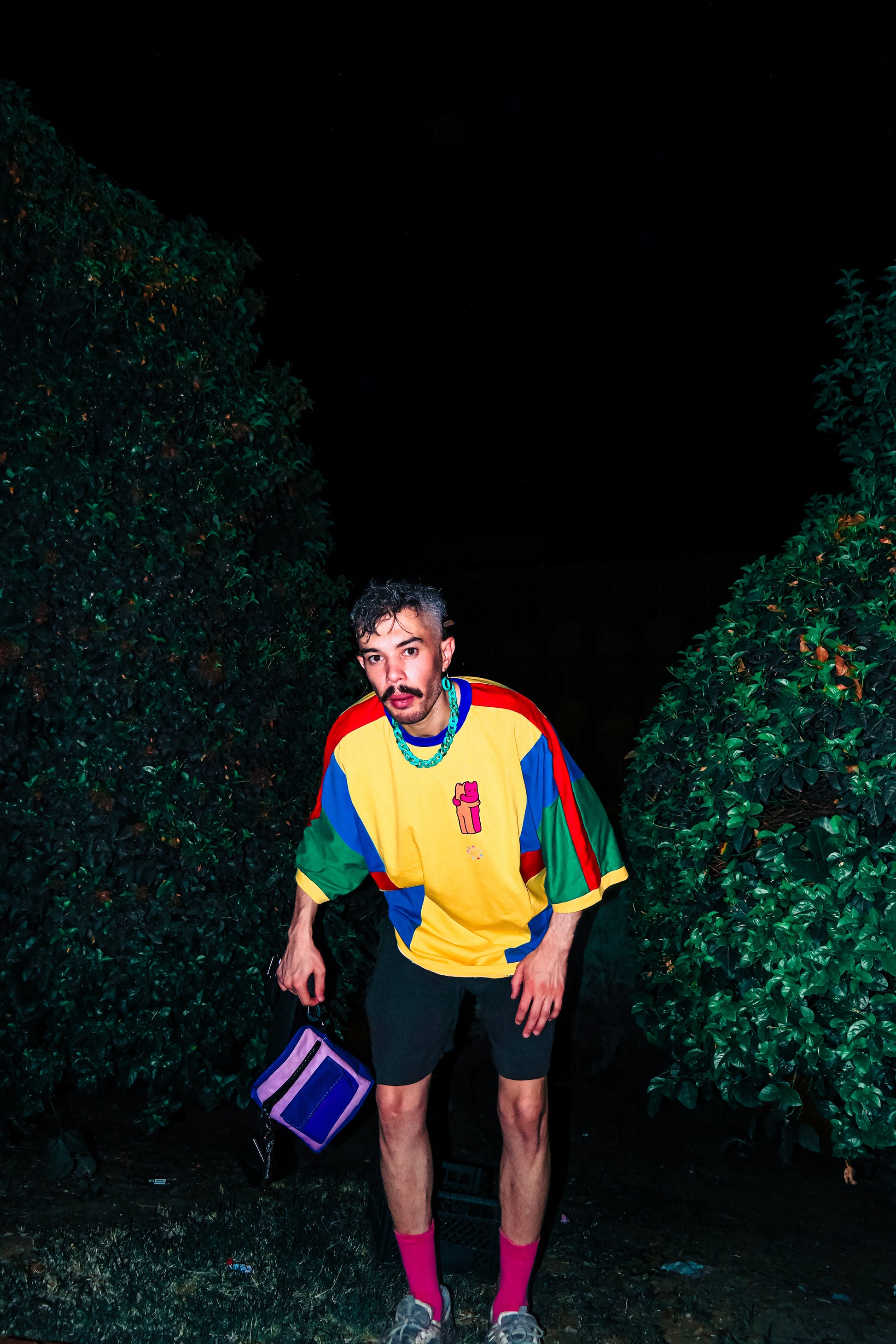 Koşulsuz sarılmayı özledim Oversize çok renkli sarı hugme tişört - melongeneCo