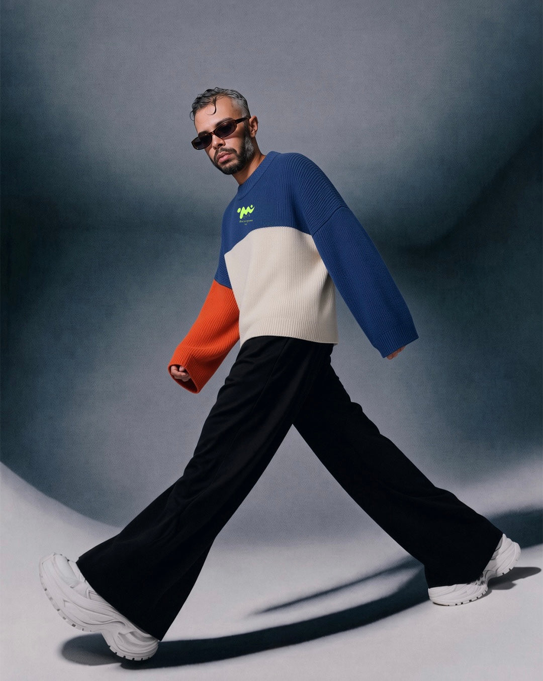 Fitilli ince oversize sweatshirt