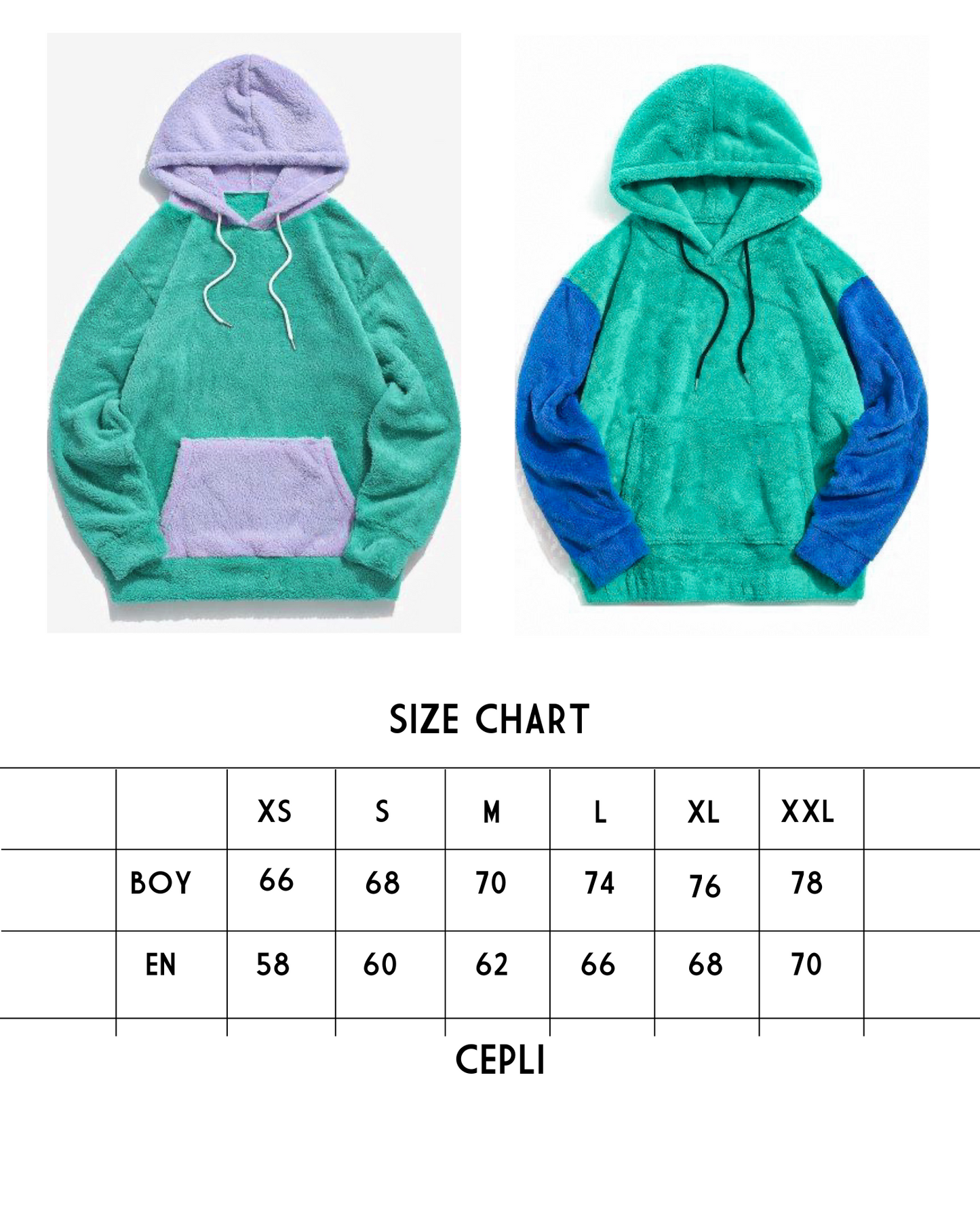 Bej & Black welsoft fluffy hoodie - melongeneCo