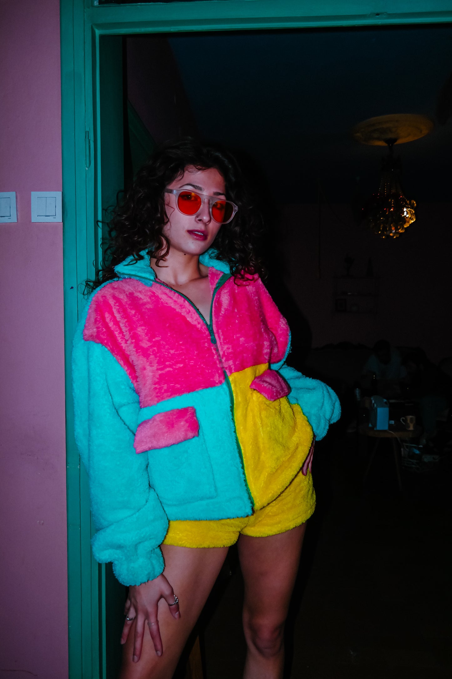 Mint & renkli welsoft polar ceket - melongeneCo