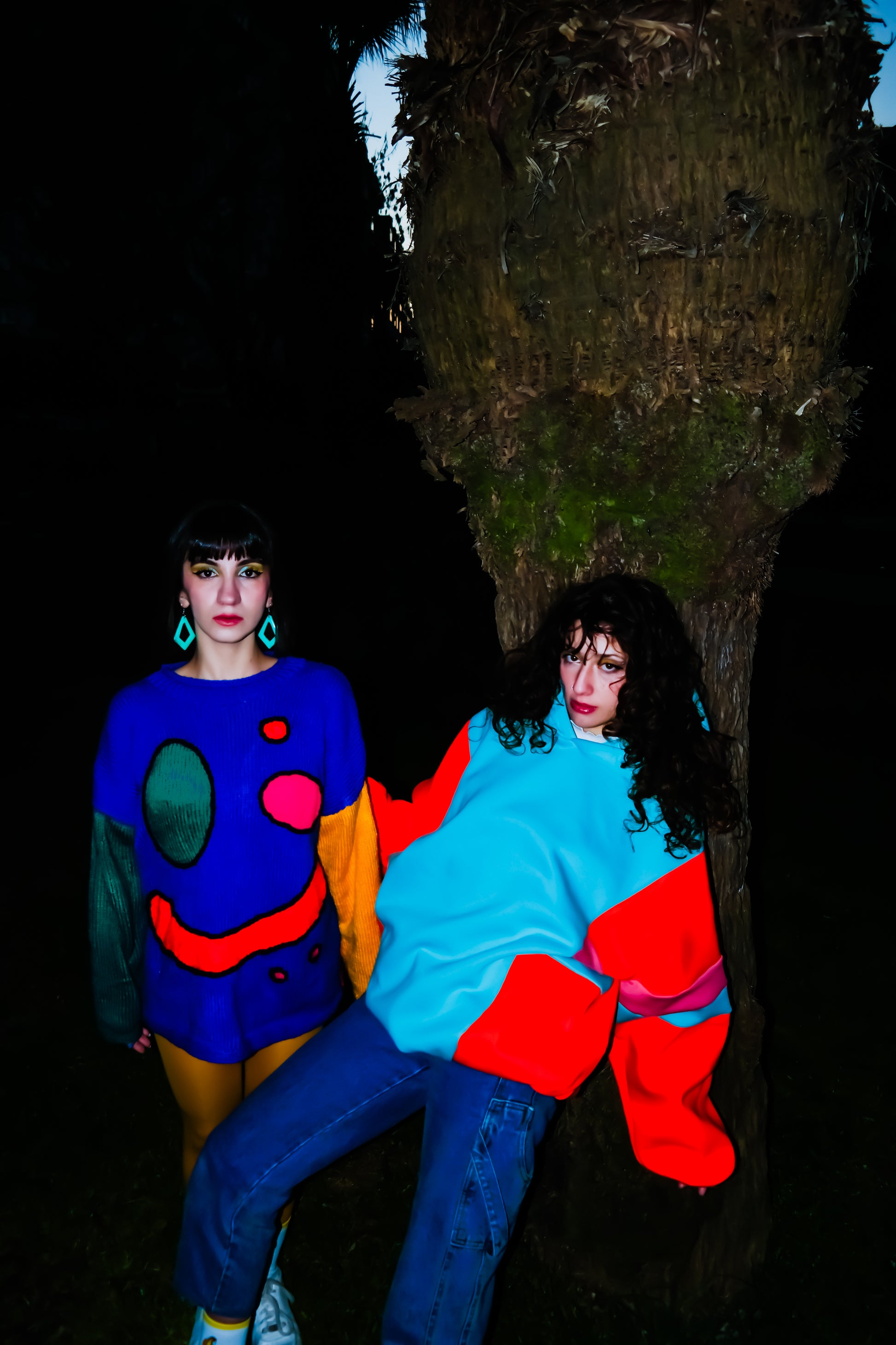 smile face renkli örgü kazak - melongeneCo