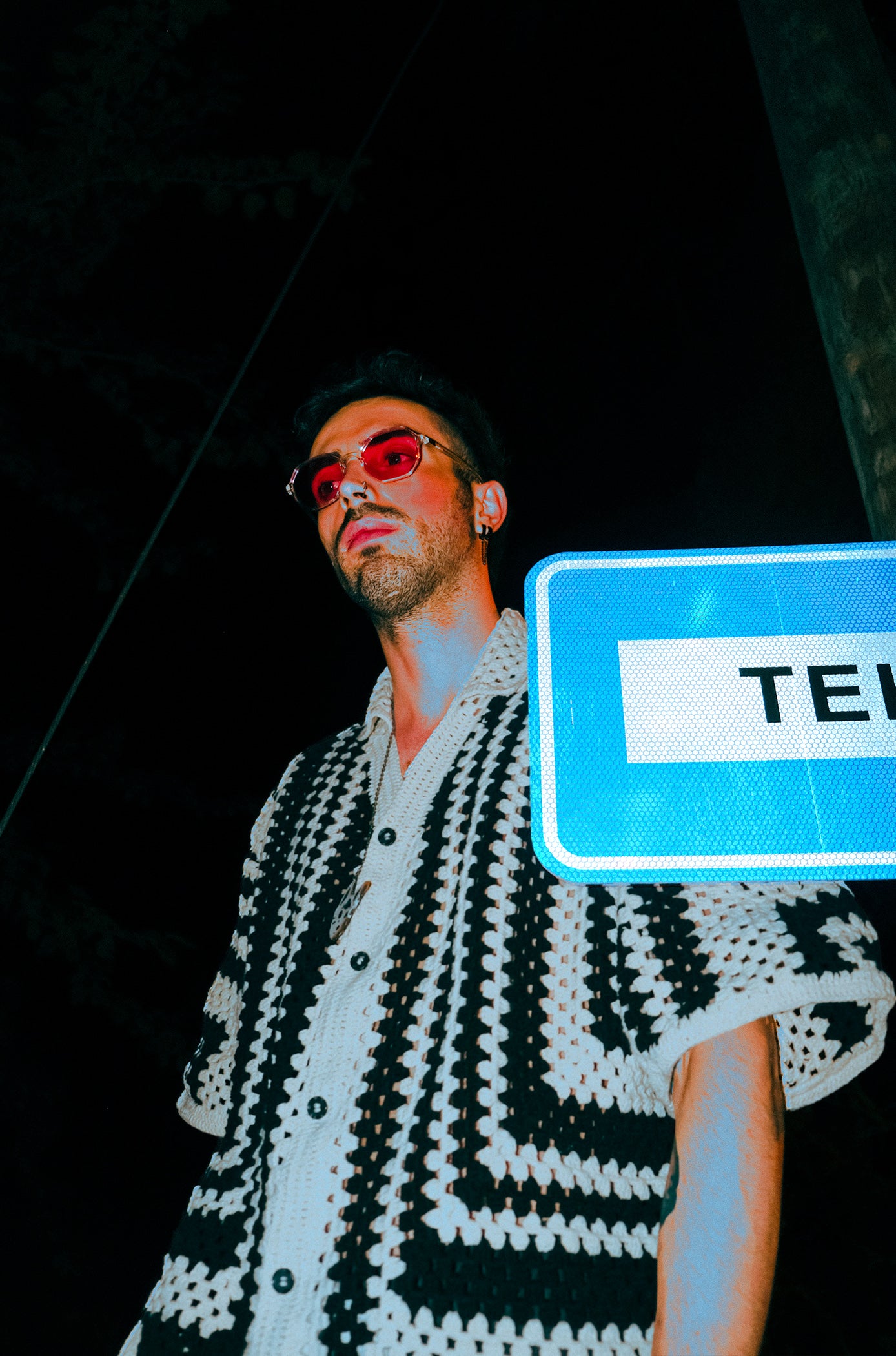 Örgü siyah beyaz gömlek hey - melongeneCo