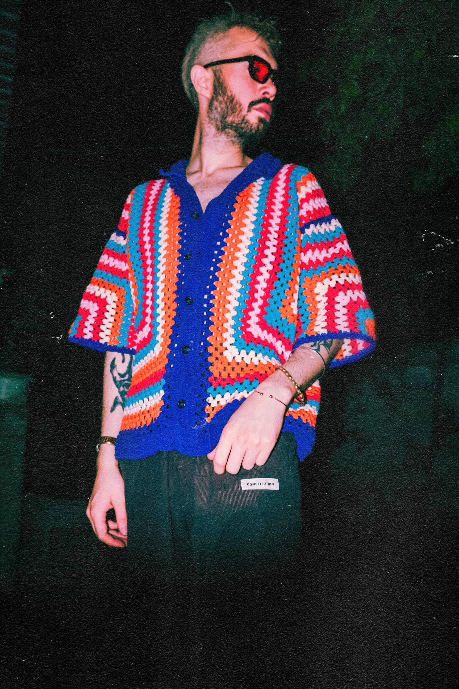 Örgü colorful gömlek - melongeneCo