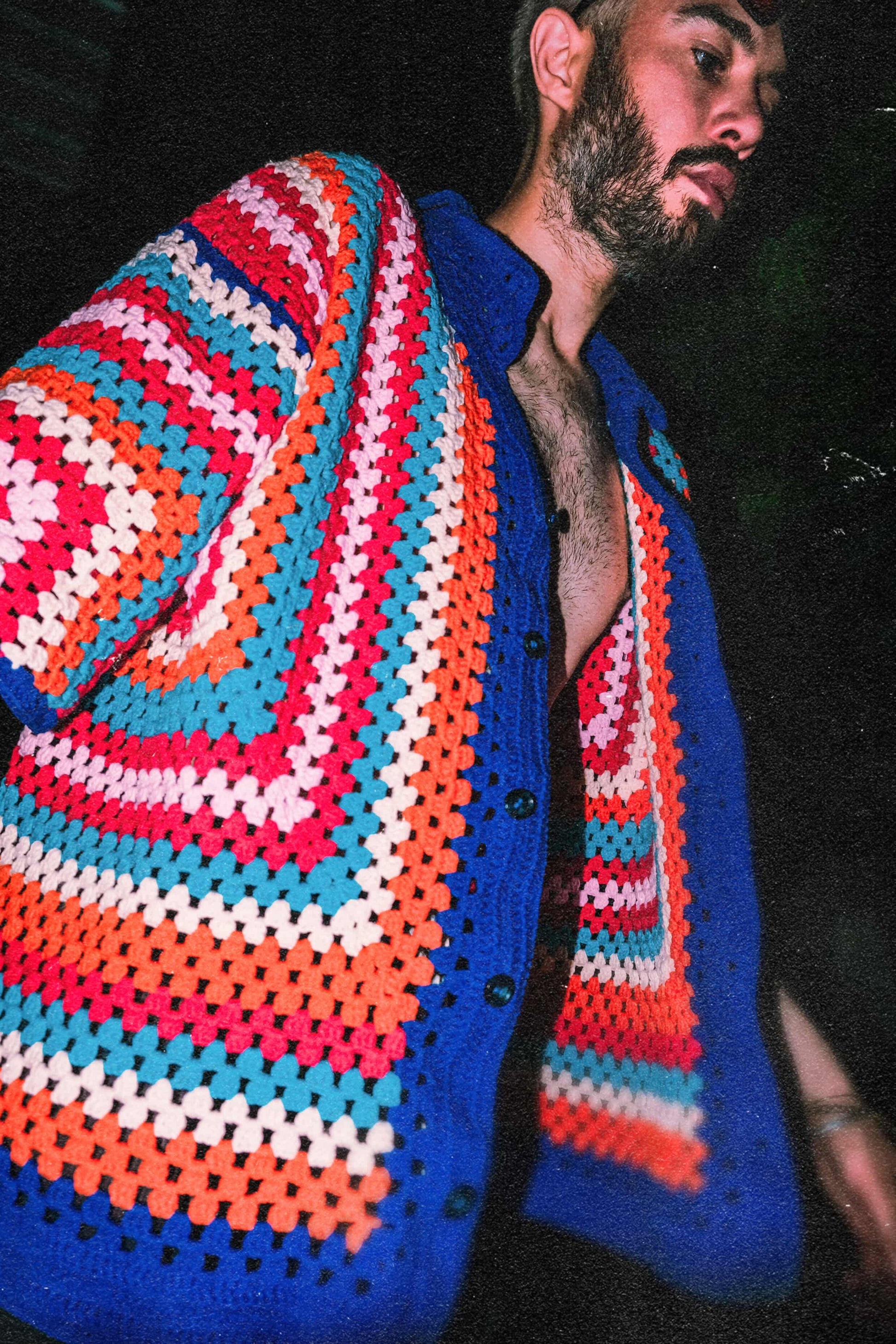 Örgü colorful gömlek - melongeneCo