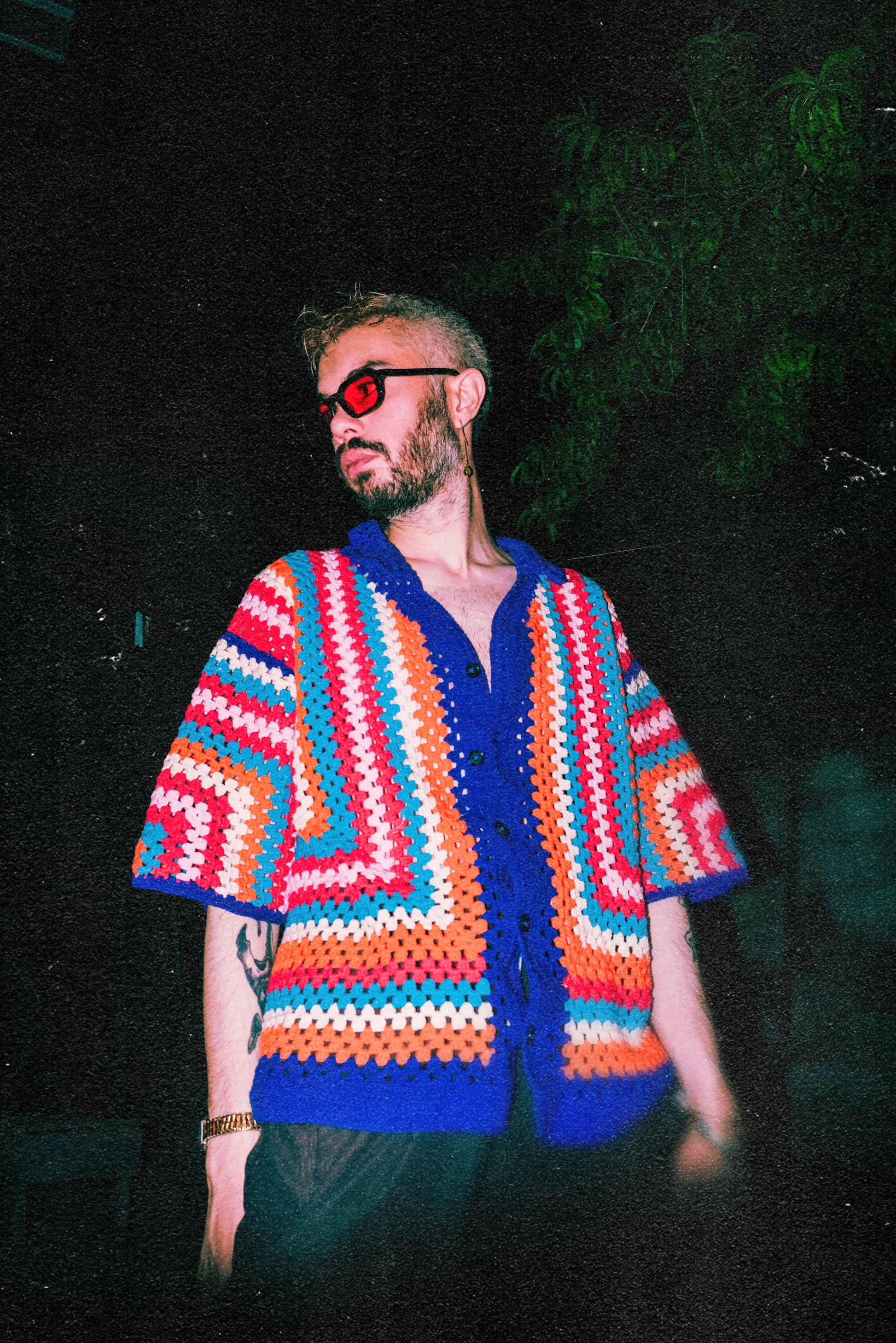 Örgü colorful gömlek - melongeneCo