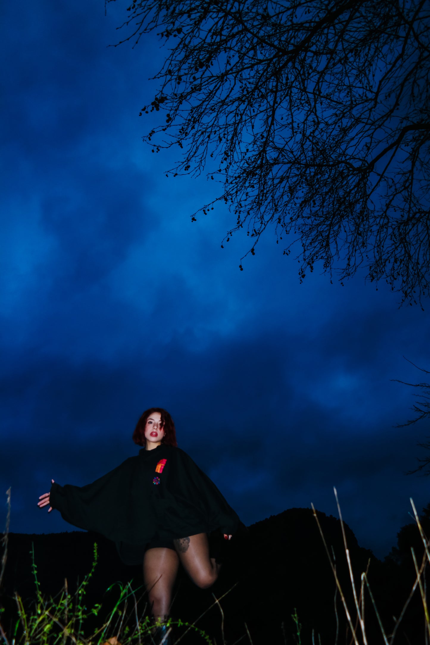 Do you love me midi siyah oversize sweatshirt