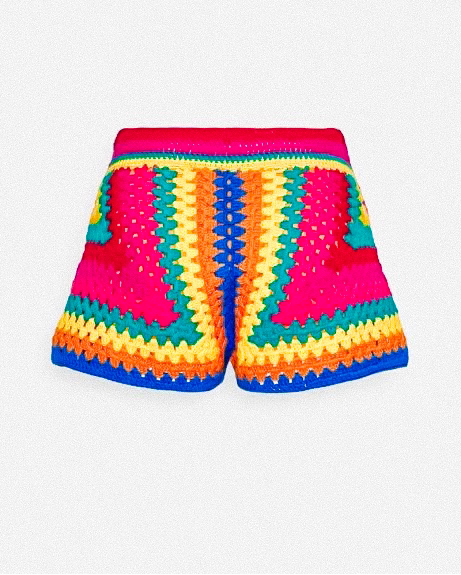 Örgü colorful şort