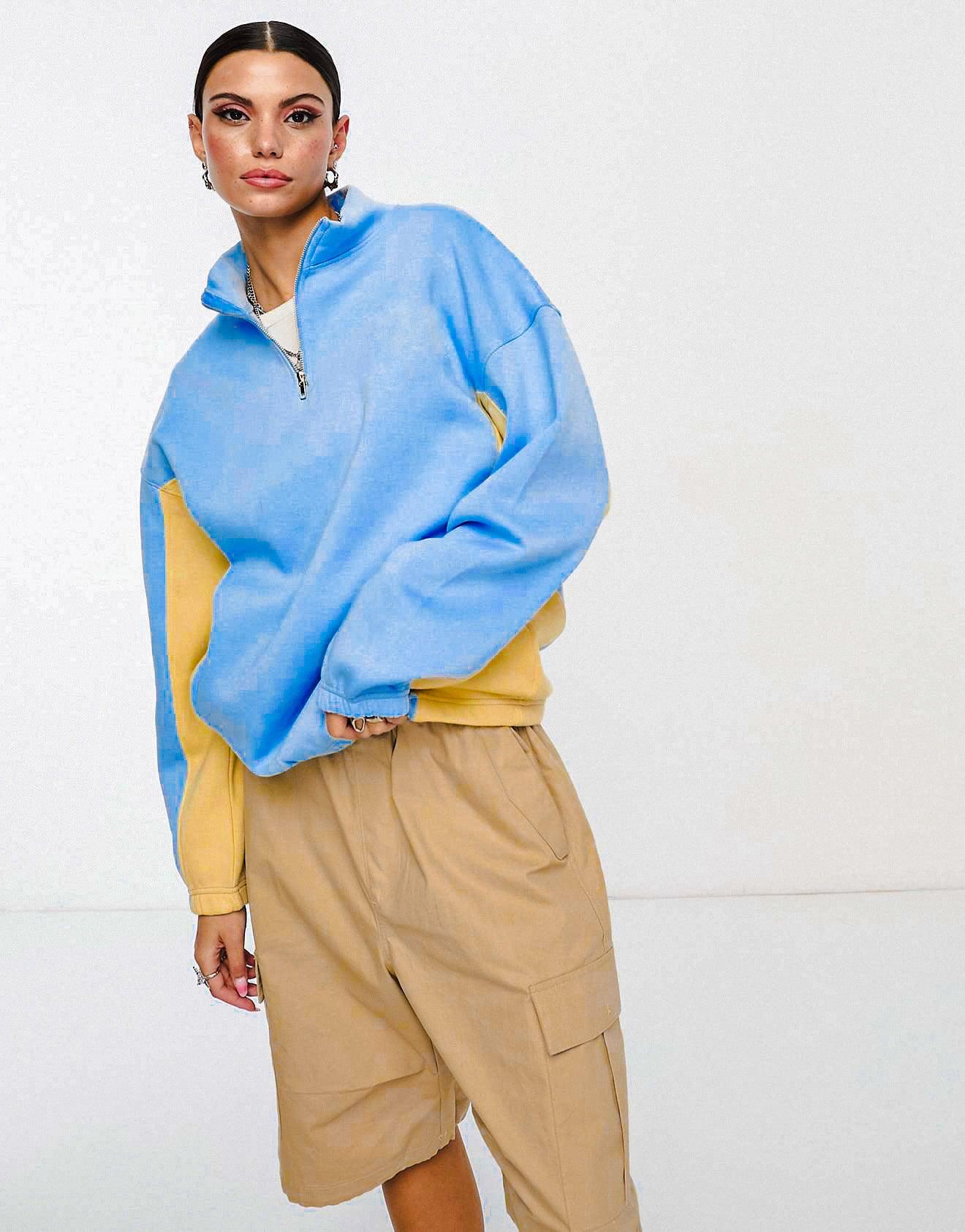 Daisy street sweatshirt / sarı & mavi - melongeneCo