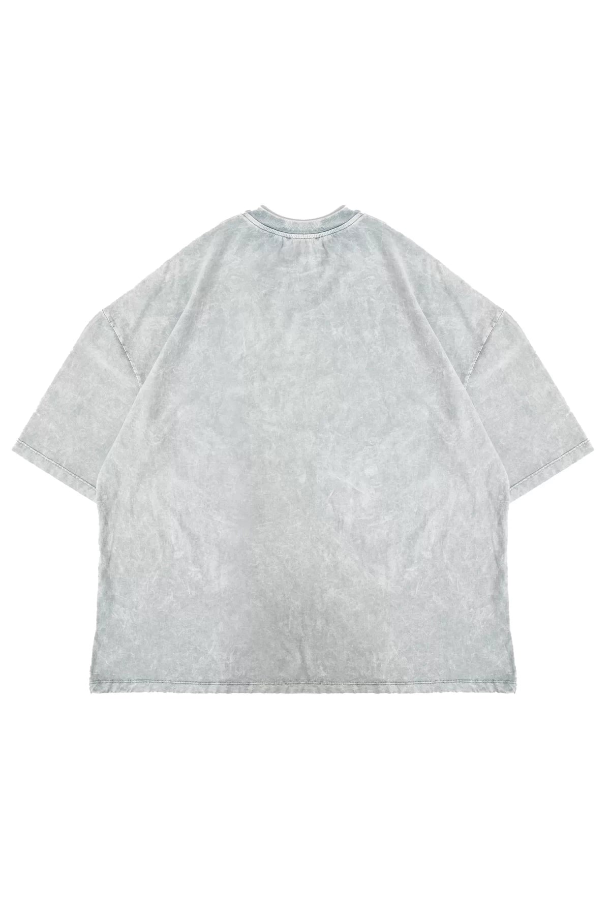 Acid wash beyaz oversize tişört - melongeneCo
