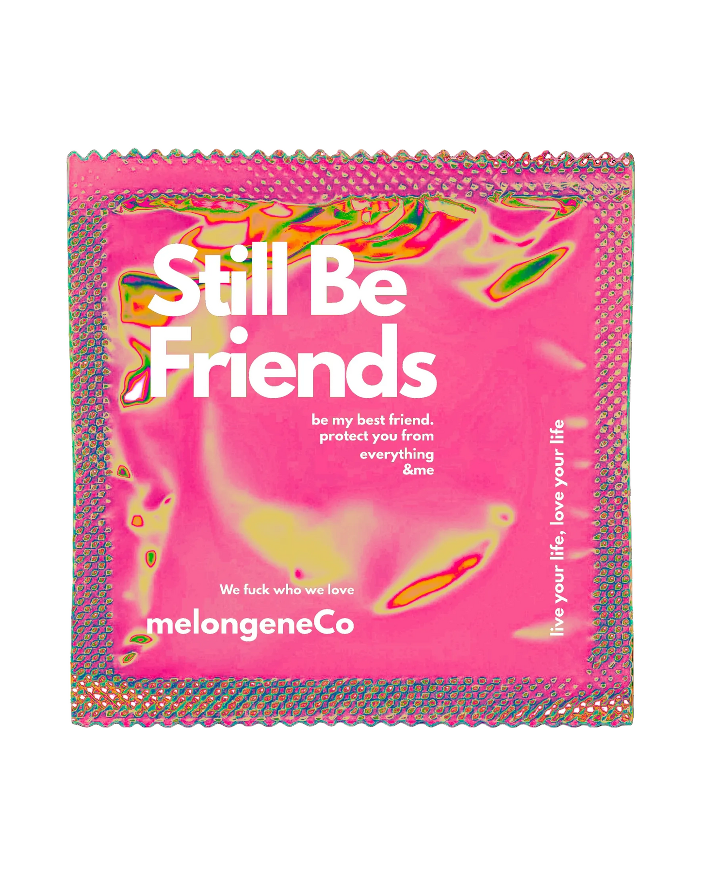 Still be friends condom siyah midi tişört