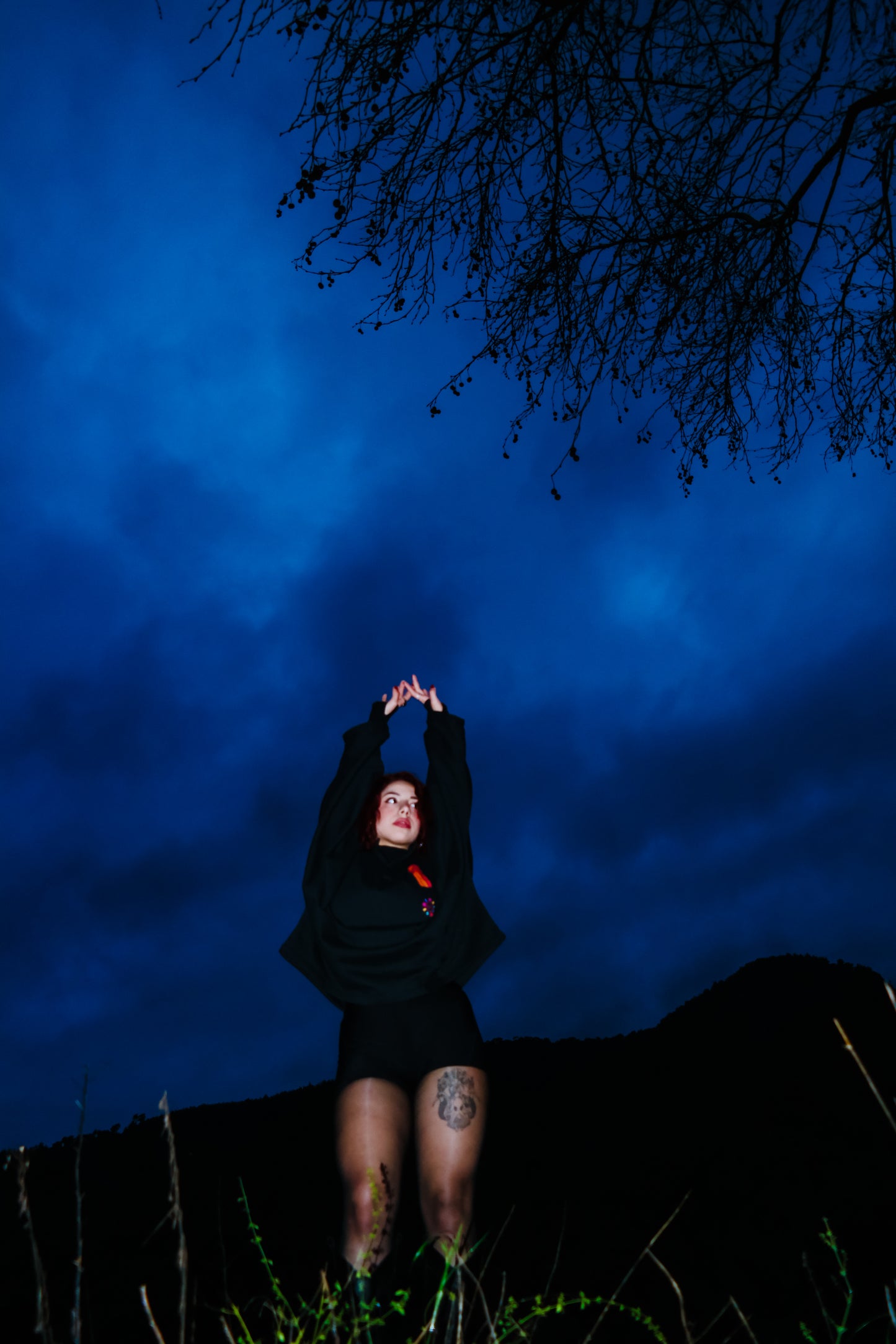 Do you love me midi siyah oversize sweatshirt