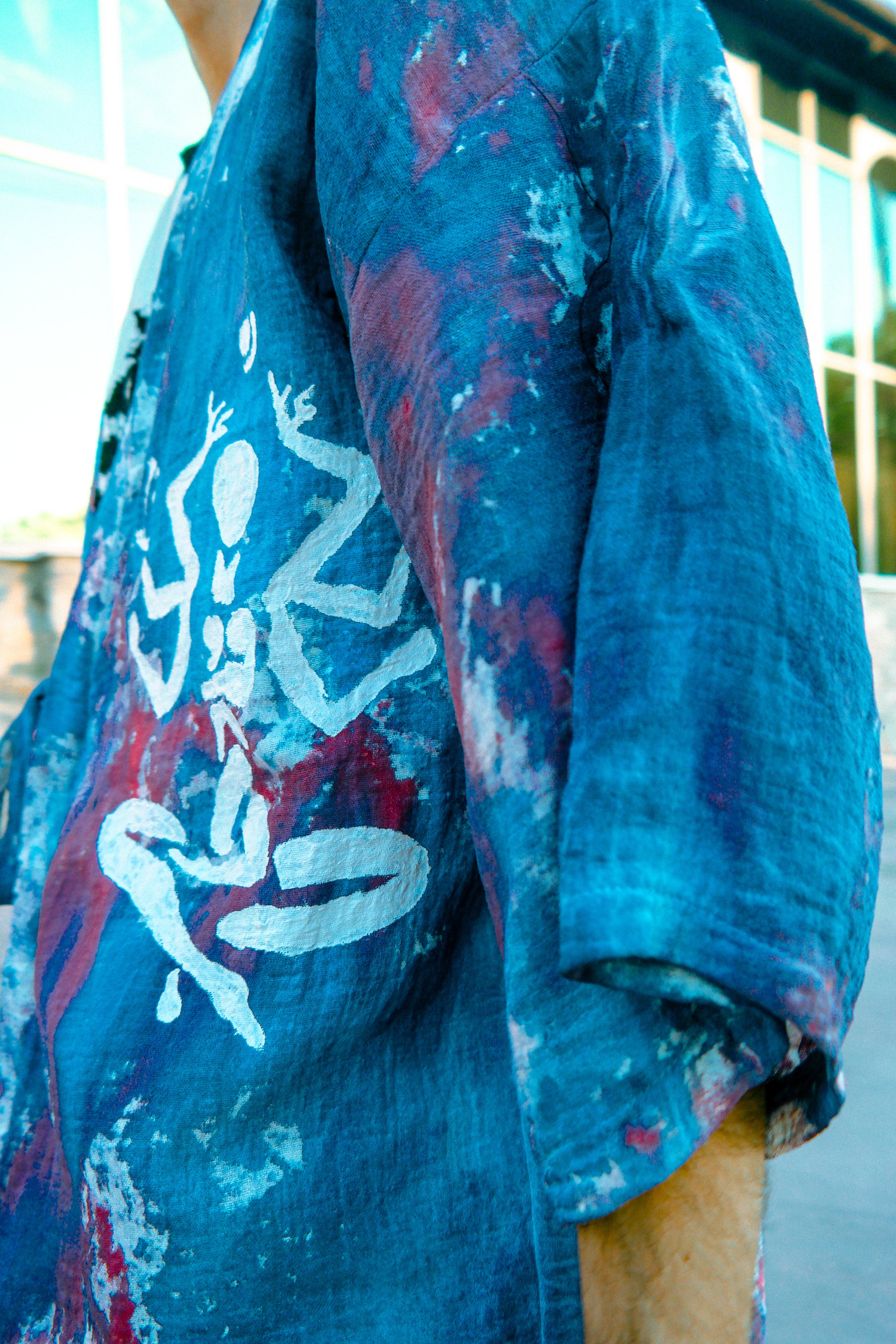 Tie dye / muslinkumaş kimono - melongeneCo
