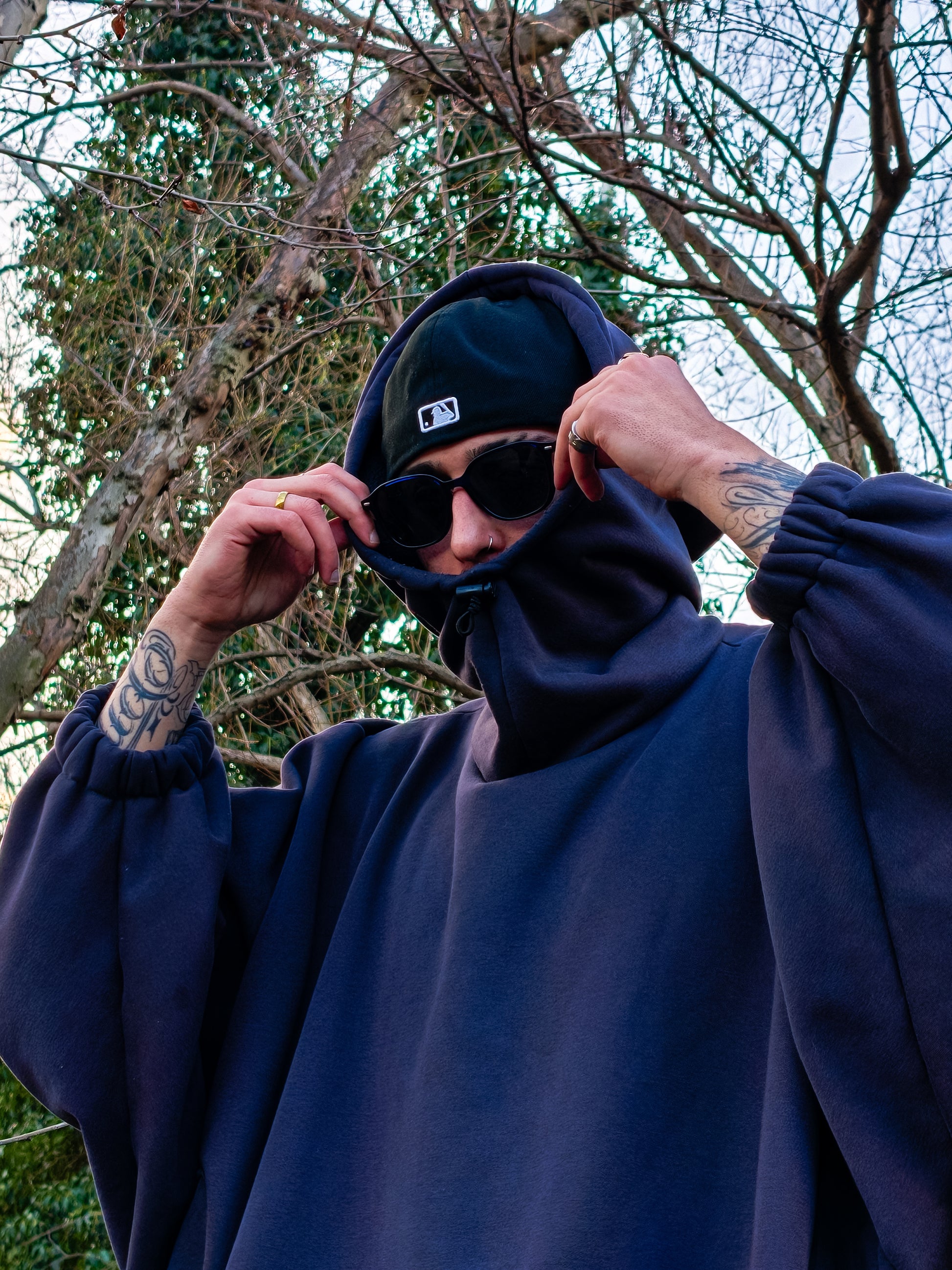 Ninja design antrasit hoodie - melongeneCo