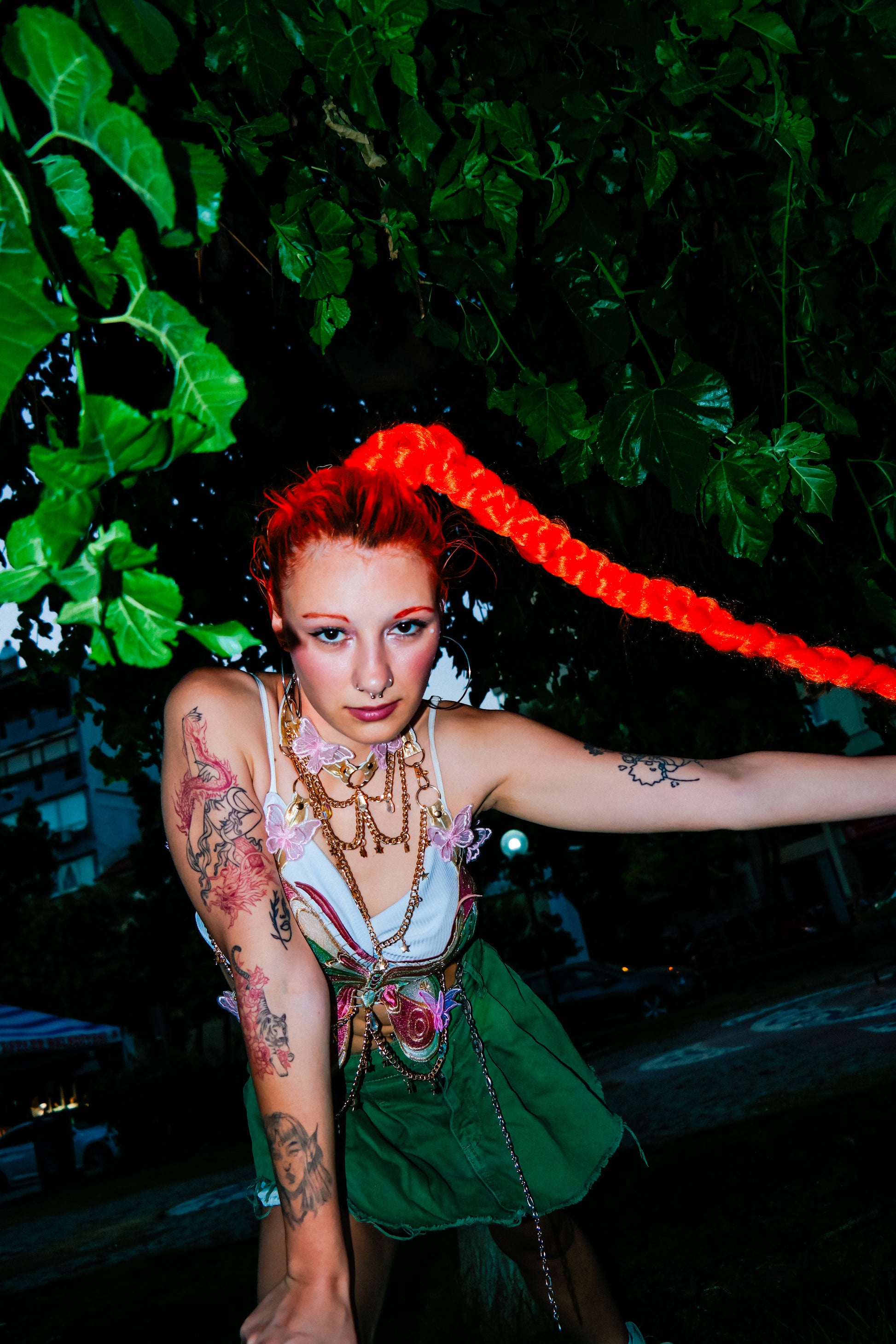 Nakış kelebek peri crop top - melongeneCo