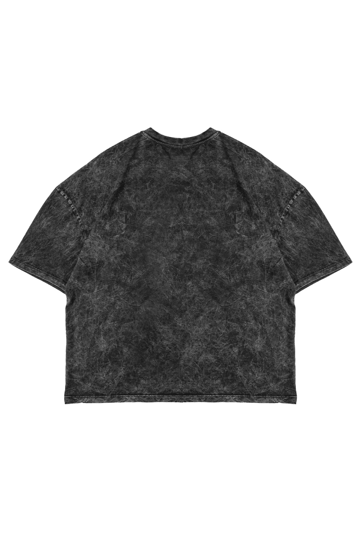 Acid wash siyah oversize tişört - melongeneCo