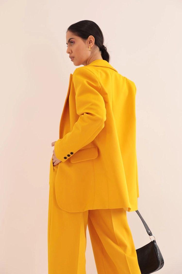 Sarı blazer ceket - melongeneCo