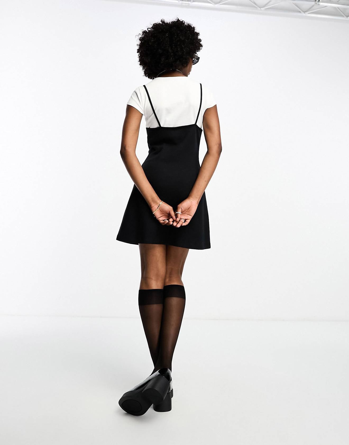 Siyah yumuşak mini elbise - melongeneCo