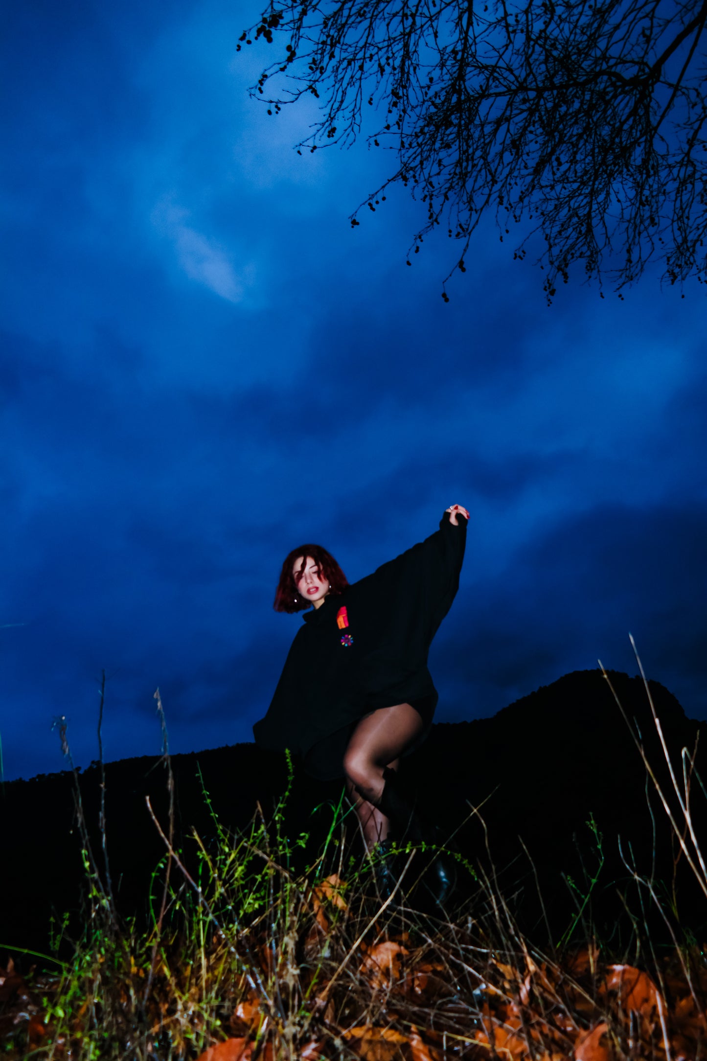 Do you love me midi siyah oversize sweatshirt