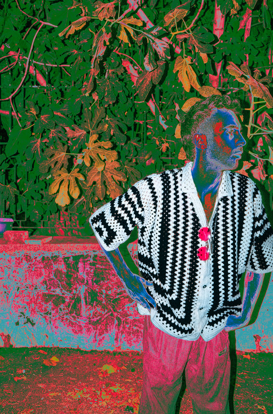 Örgü siyah beyaz gömlek hey - melongeneCo