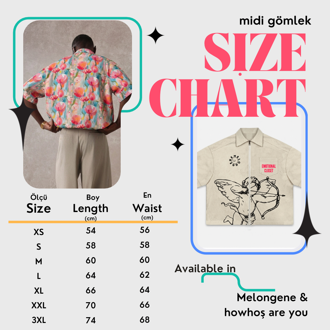 Bana bazı laleler aldım oversize midi gömlek - melongeneCo