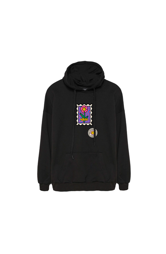 “Siktir” kapşollu siyah sweatshirt - melongeneCo