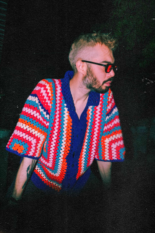 Örgü colorful gömlek - melongeneCo