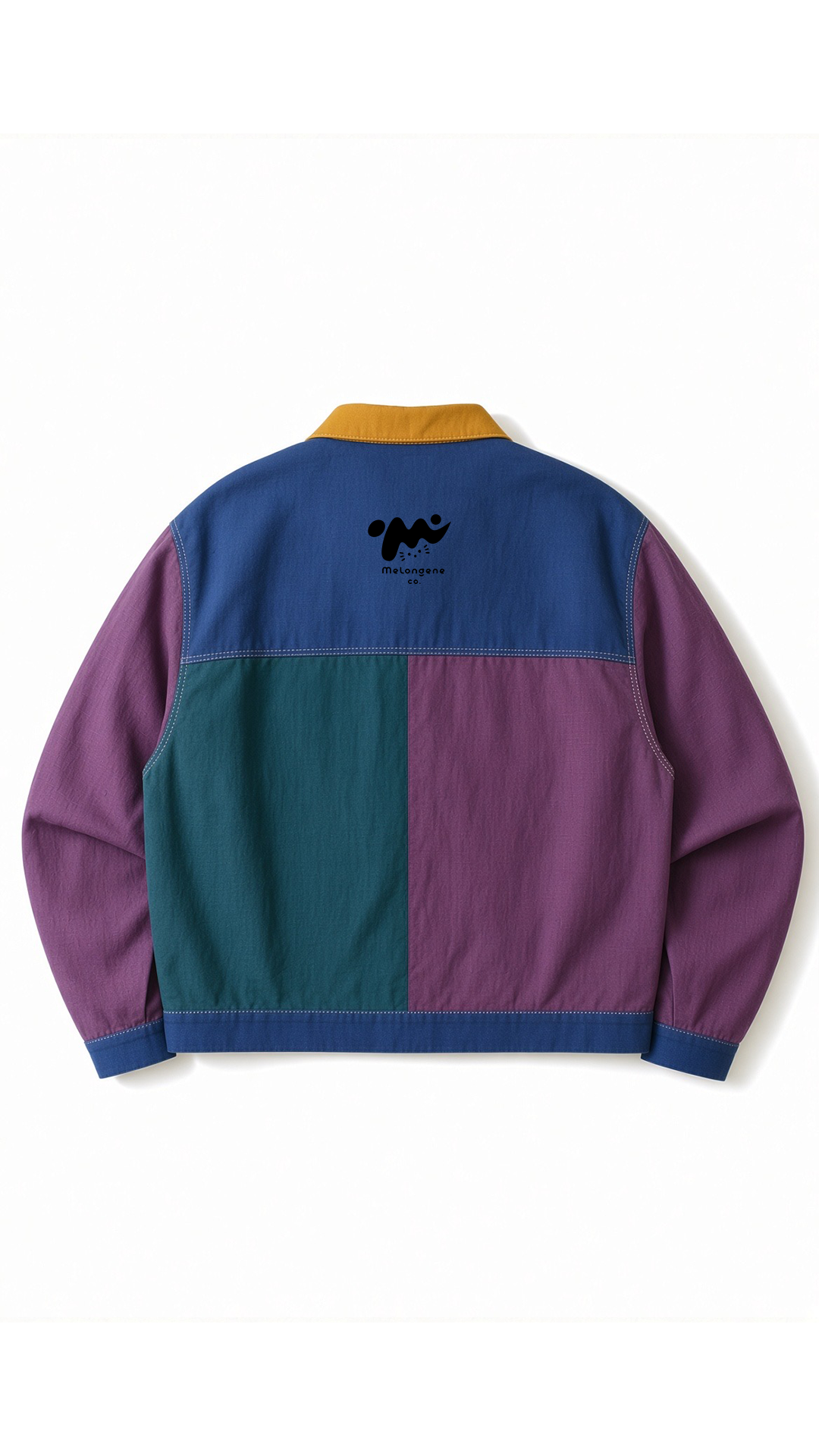 Color block Kalın keten ceket